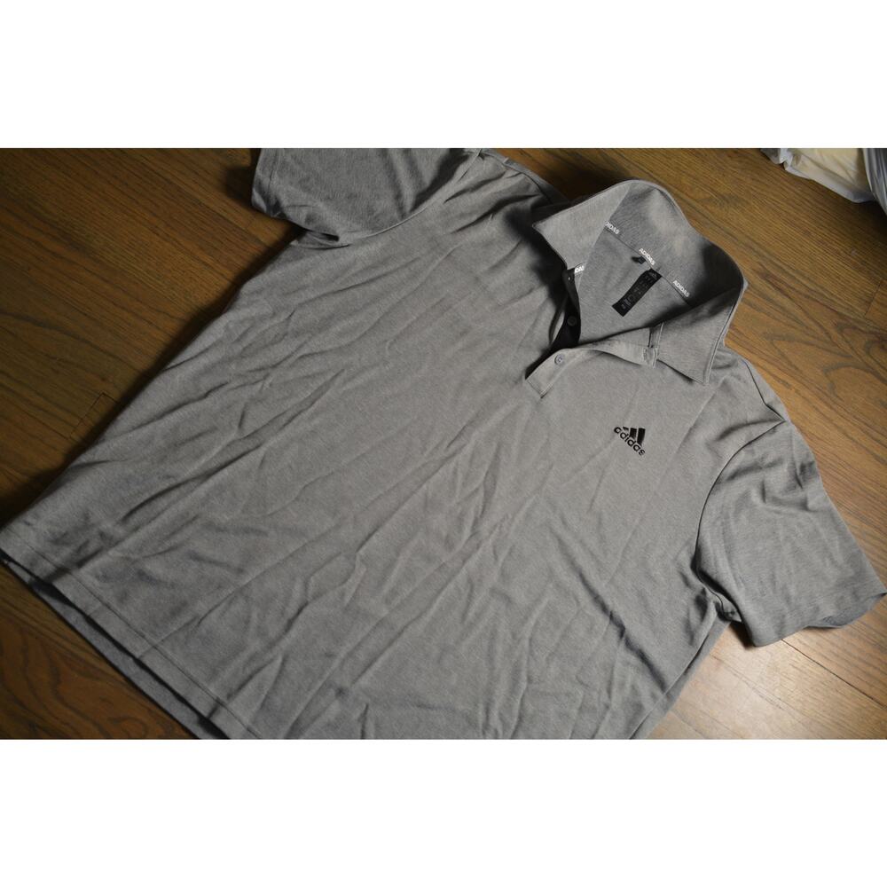 Adidas Men's Performance Golf Polo Shirt - Gray, Size XL